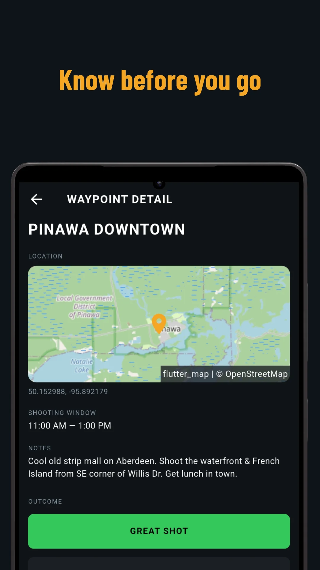 Waypoint detail