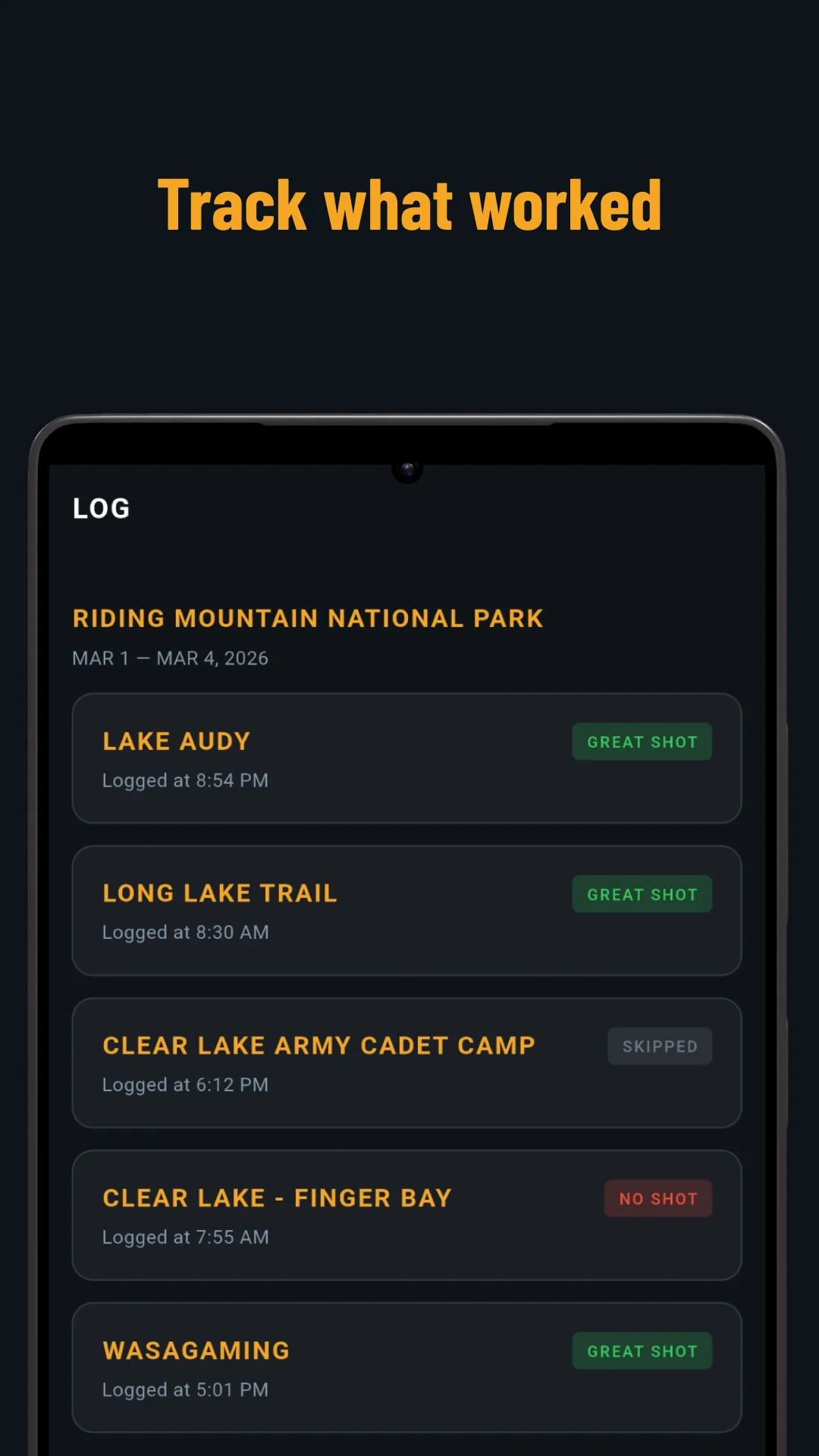 Log outcome
